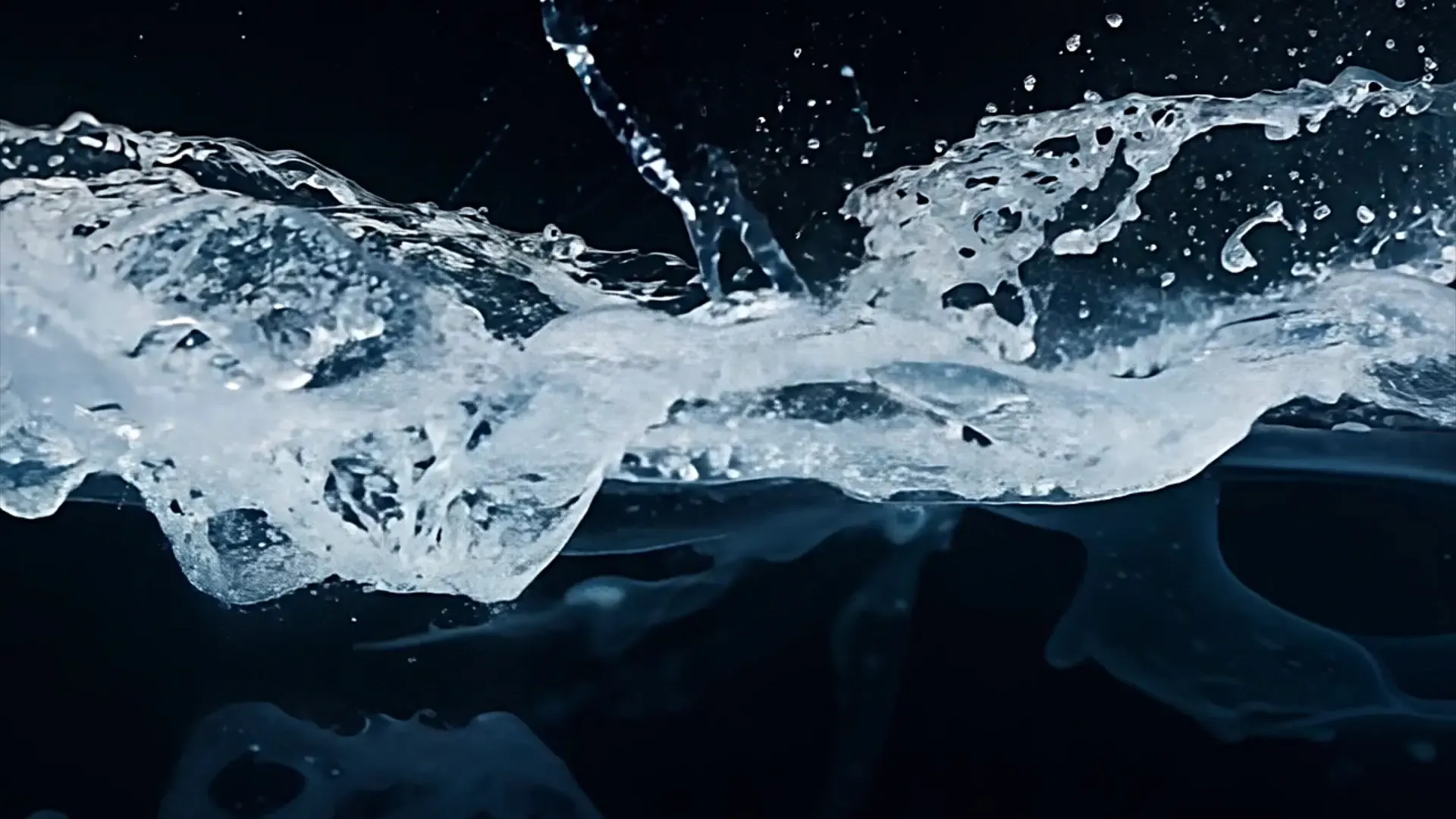 Realistic Water Flow and Splash Overlay for Title Animation